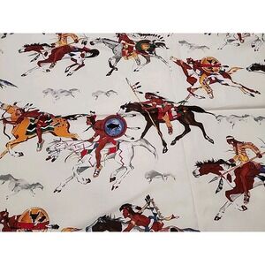 Vintage Alexander Henry Fabric Cream/Off White HUNT OF MANY TRIBES ©1991 BTY